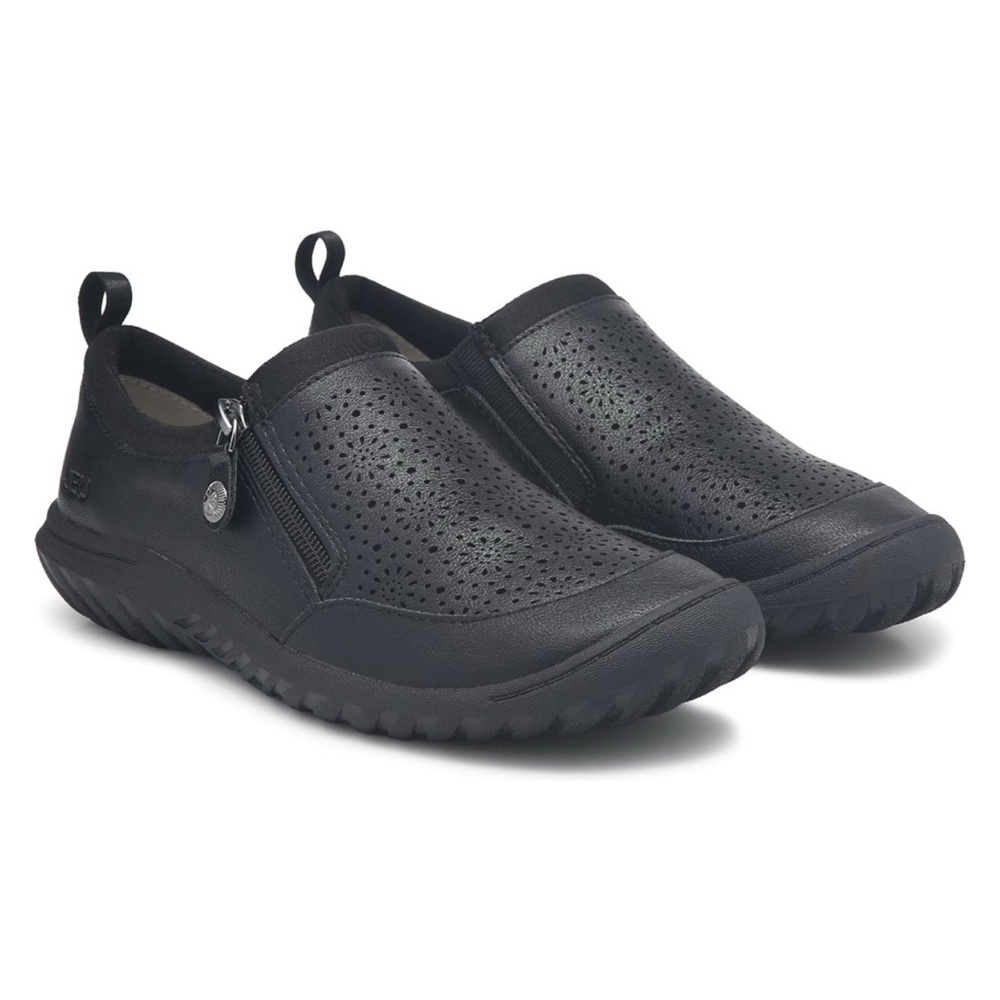 JBU Black Perforated Athleisure Loafer